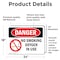 Signmission No Smoking Oxygen In Use Danger Sign, Vinyl Decal, 24in W x 18in L, 2PK OS-2PACK-DS-D-1824-L-1487 - alternate 6